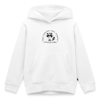 Drôle de conducteur je freine pour les bestioles raton laveur animaux - Sweat Premium à capuche enfant bio - blanc - Devant - AI Model Kid Female (0cm)