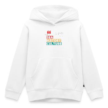 histoire - Sweat Premium à capuche enfant bio - blanc - Devant - AI Model Kid Female (0cm)