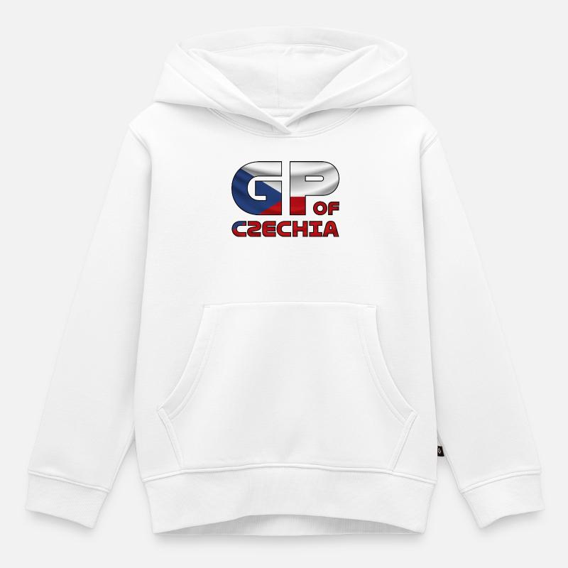 czechia_gp - Sweat Premium à capuche enfant bio - blanc