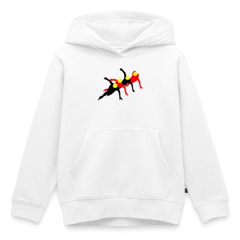 Short track - Kids Premium Organic Hoodie - white - Front - AI Model Kid Female (0cm)
