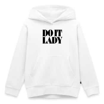 do it lady - schwarz - Kinder Premium Organic Hoodie - Weiß - Vorne - AI Model Kid Female (0cm)