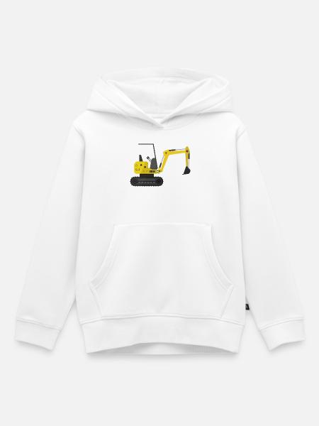 Bagger - Kinder Premium Organic Hoodie - Weiß