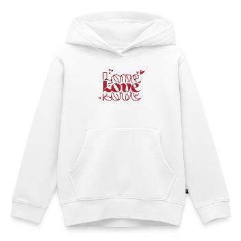 Amour amour amour - Sweat Premium à capuche enfant bio - blanc - Devant - AI Model Kid Female (0cm)