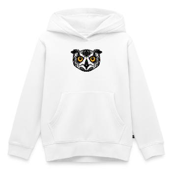 Uhu / Eule / Kauz - Kinder Premium Organic Hoodie - Weiß - Vorne - AI Model Kid Female (0cm)