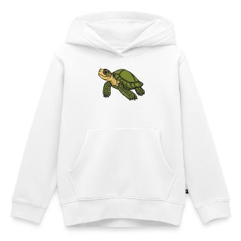 Turtle Turtles - Kids Premium Organic Hoodie - white - Front - AI Model Kid Female (0cm)