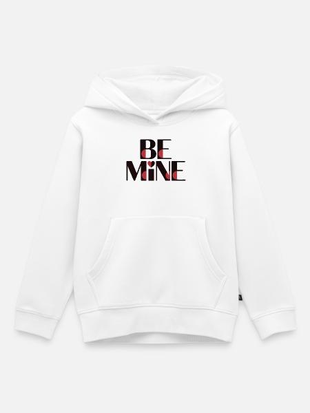 Be Mine Rote Akzente - Kinder Premium Organic Hoodie - Weiß