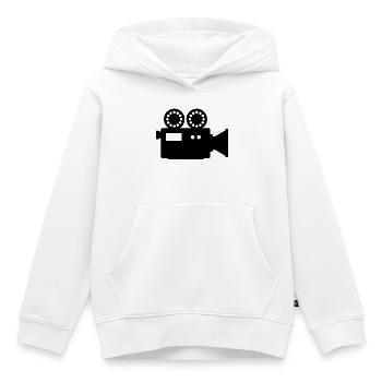 Caméra de cinéma - Sweat Premium à capuche enfant bio - blanc - Devant - AI Model Kid Female (0cm)