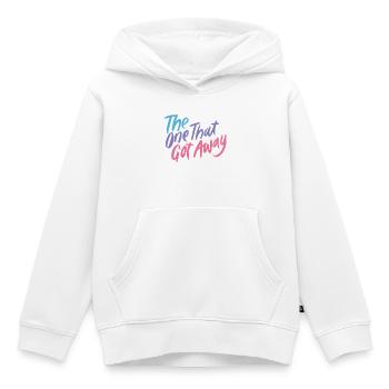 Der Eine, der entkommen ist, Farbverlauf - Kinder Premium Organic Hoodie - Weiß - Vorne - AI Model Kid Female (0cm)