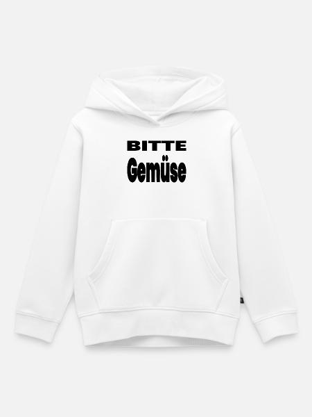 Gemüse - Kinder Premium Organic Hoodie - Weiß