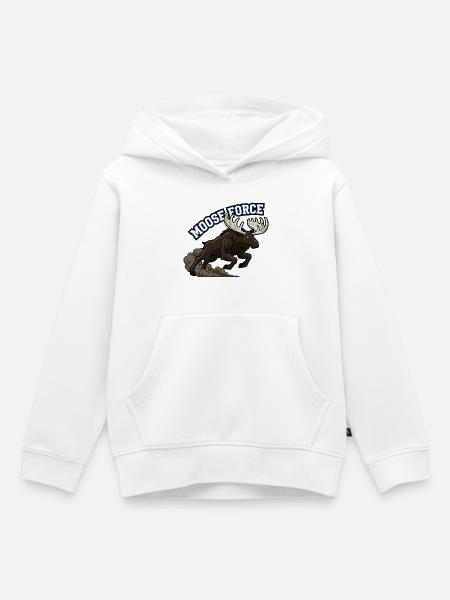 Moose Force Wildelch-Power - Kinder Premium Organic Hoodie - Weiß