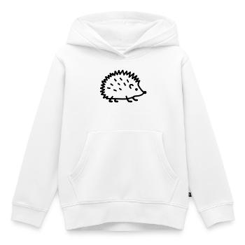 hérisson - Sweat Premium à capuche enfant bio - blanc - Devant - AI Model Kid Female (0cm)