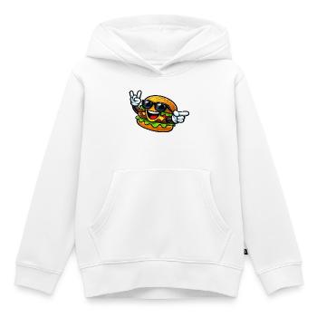 Citoyen joyeux avec des lunettes de soleil - Sweat Premium à capuche enfant bio - blanc - Devant - AI Model Kid Female (0cm)