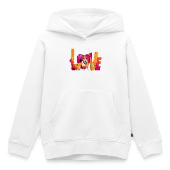 Love Jack Russell Terrier Dog Shirt Pillow Decal - Kids Premium Organic Hoodie - white - Front - AI Model Kid Female (0cm)
