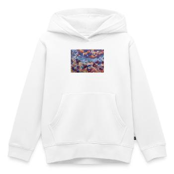 Abstraction colorée en mosaïque - Sweat Premium à capuche enfant bio - blanc - Devant - AI Model Kid Female (0cm)