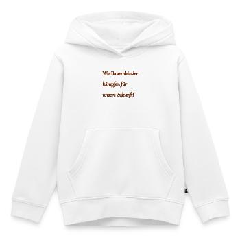 Wir Bauernkinder Zukunftskampf - Kinder Premium Organic Hoodie - Weiß - Vorne - AI Model Kid Female (0cm)