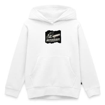 Motorbiber Chainsaw - Kids Premium Organic Hoodie - white - Front - AI Model Kid Female (0cm)