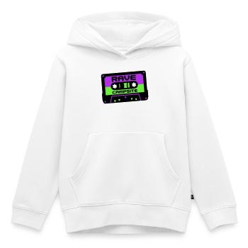 Rave Cassette Festival Logo - Sweat Premium à capuche enfant bio - blanc - Devant - AI Model Kid Female (0cm)