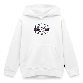Bergretter Kompass Wappen - Kinder Premium Organic Hoodie - Weiß - Vorne - AI Model Kid Female (0cm)