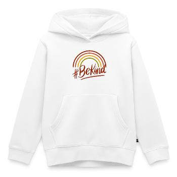 BeKind Rainbow Script Tee - Kinder Premium Organic Hoodie - Weiß - Vorne - AI Model Kid Female (0cm)