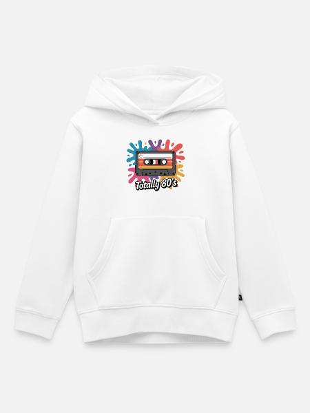 Cassette Pop Splash 80er 80er - Kinder Premium Organic Hoodie - Weiß