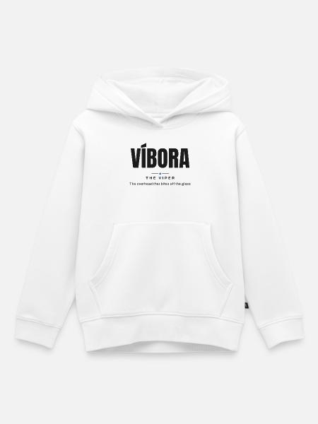 Víbora — Die Viper | Echtes Padel-Vokabular - Kinder Premium Organic Hoodie - Weiß