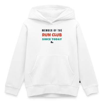 Run Club Member Since Today Lauf Spruch - Kinder Premium Organic Hoodie - Weiß - Vorne - AI Model Kid Female (0cm)