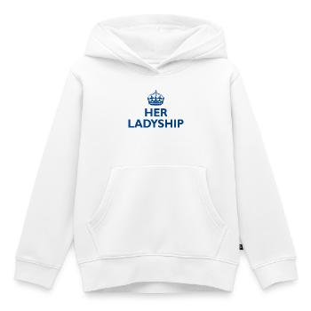 Ihre Ladyship – ein Design für elegante Damen - Kinder Premium Organic Hoodie - Weiß - Vorne - AI Model Kid Female (0cm)