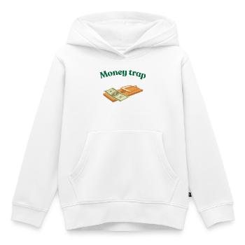 Geld - Kinder Premium Organic Hoodie - Weiß - Vorne - AI Model Kid Female (0cm)