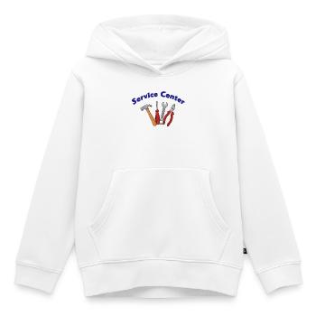 Service Center - Kinder Premium Organic Hoodie - Weiß - Vorne - AI Model Kid Female (0cm)