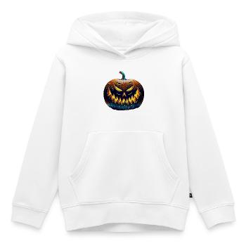 Halloween-Kuerbis - Kinder Premium Organic Hoodie - Weiß - Vorne - AI Model Kid Female (0cm)