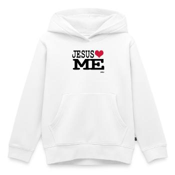 jesus loves me - Kinder Premium Organic Hoodie - Weiß - Vorne - AI Model Kid Female (0cm)