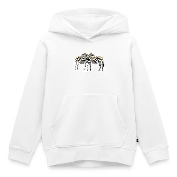 Zebra - Kinder Premium Organic Hoodie - Weiß - Vorne - AI Model Kid Female (0cm)