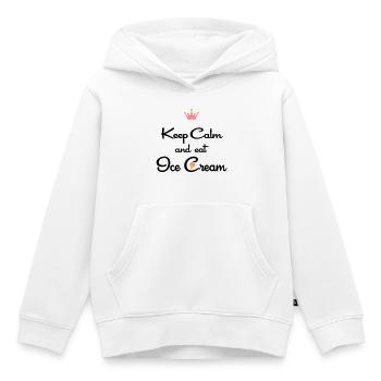 eis - Kinder Premium Organic Hoodie - Weiß - Vorne - AI Model Kid Female (0cm)