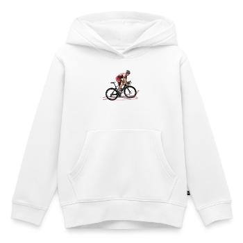 Rennrad - Kinder Premium Organic Hoodie - Weiß - Vorne - AI Model Kid Female (0cm)