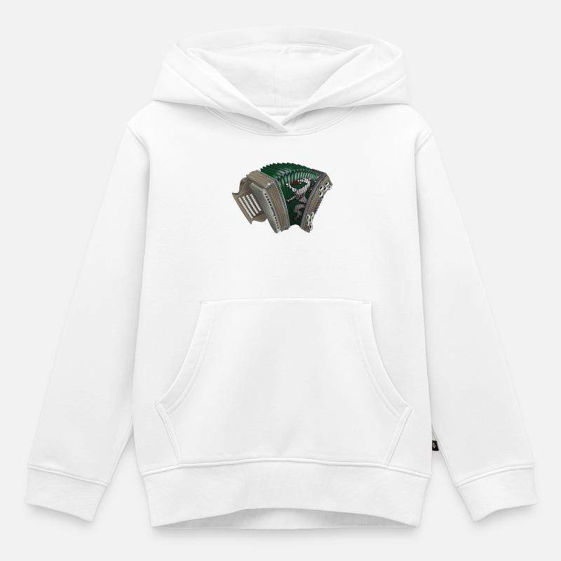 Harmonica de Styrie - Styrie | Ziach ON ! - Sweat Premium à capuche enfant bio - blanc