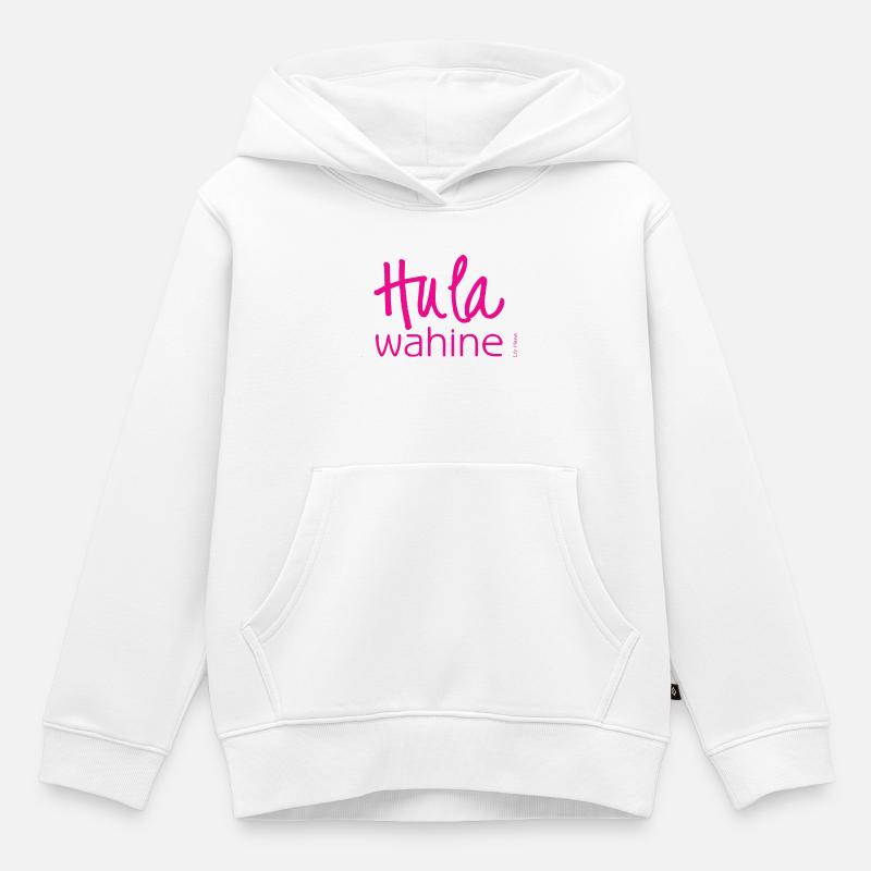 Hula wahine - Sweat Premium à capuche enfant bio - blanc