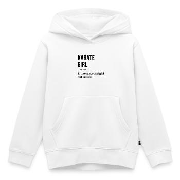Karaté Karaté Karaté - Sweat Premium à capuche enfant bio - blanc - Devant - AI Model Kid Female (0cm)