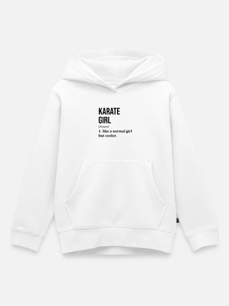 Karate Karate Karate - Hoodie Premium barn ekologisk - vit