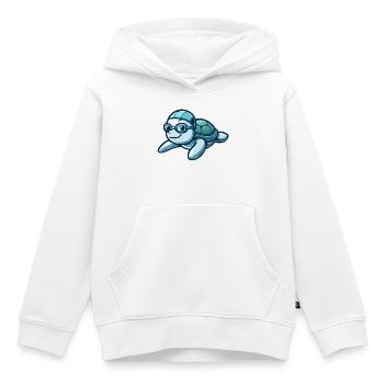 Savant caouanne : l’érudit océanien - Sweat Premium à capuche enfant bio - blanc - Devant - AI Model Kid Female (0cm)