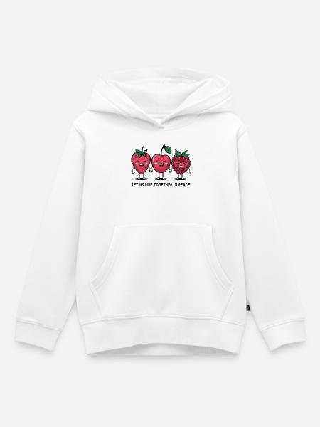 Beeren des Friedens - Kinder Premium Organic Hoodie - Weiß