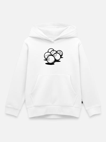 Billardkugeln - Kinder Premium Organic Hoodie - Weiß