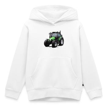 Agrotron 100 - Kinder Premium Organic Hoodie - Weiß - Vorne - AI Model Kid Female (0cm)