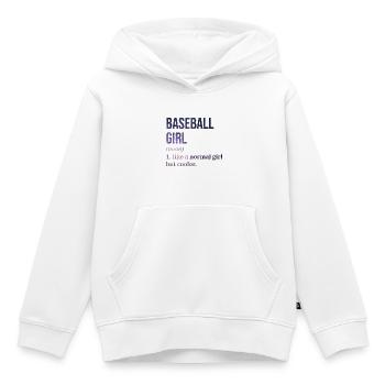 Baseball Baseball Baseball - Kinder Premium Organic Hoodie - Weiß - Vorne - AI Model Kid Female (0cm)