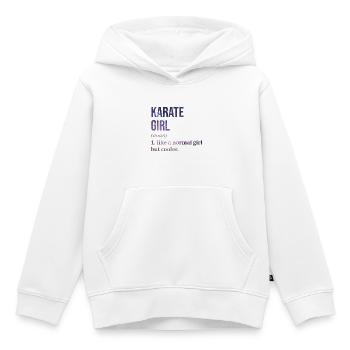 Karaté Karaté Karaté - Sweat Premium à capuche enfant bio - blanc - Devant - AI Model Kid Female (0cm)