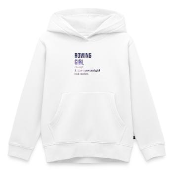 Aviron Aviron Rame - Sweat Premium à capuche enfant bio - blanc - Devant - AI Model Kid Female (0cm)
