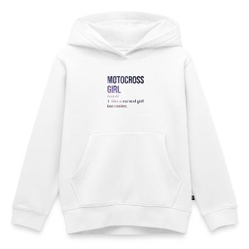 Motocross Motocross Motocross - Kids Premium Organic Hoodie - white - Front - AI Model Kid Female (0cm)