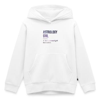 Astrologie Astrologie Astrologie - Sweat Premium à capuche enfant bio - blanc - Devant - AI Model Kid Female (0cm)
