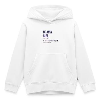 Drame Drame Drame - Sweat Premium à capuche enfant bio - blanc - Devant - AI Model Kid Female (0cm)