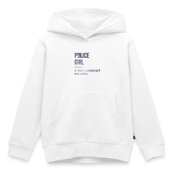 Polizei Polizei Polizei - Kinder Premium Organic Hoodie - Weiß - Vorne - AI Model Kid Female (0cm)
