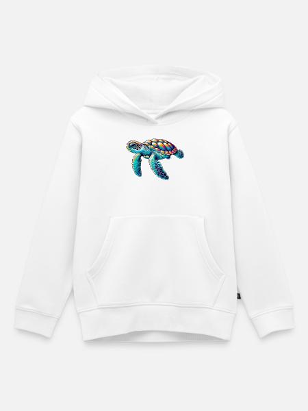 Schildkröte - Kinder Premium Organic Hoodie - Weiß